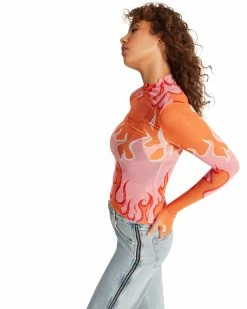 STEVEMADDEN Women's Clothing ZELDA TOP PINK MULTI