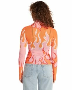 STEVEMADDEN Women's Clothing ZELDA TOP PINK MULTI