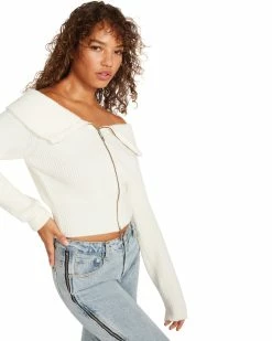 STEVEMADDEN Women's Clothing SYD CARDIGAN IVORY