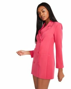 STEVEMADDEN Women's Clothing REAGAN DRESS HOT PINK