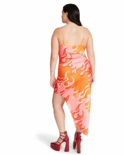 STEVEMADDEN Women's Clothing AULORA DRESS PINK MULTI