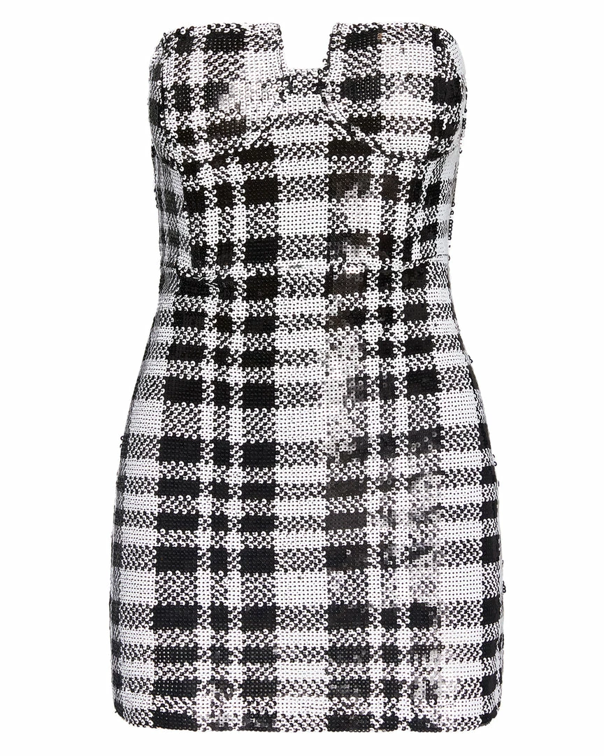 STEVEMADDEN Women's Clothing RETA DRESS BLACK/WHITE