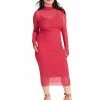 STEVEMADDEN Women's Clothing VIVIENNE DRESS HOT PINK
