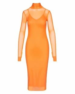 STEVEMADDEN VIVIENNE DRESS ORANGE Women's Clothing