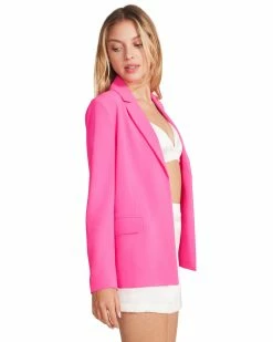 STEVEMADDEN PAYTON BLAZER HOT PINK Women's Clothing