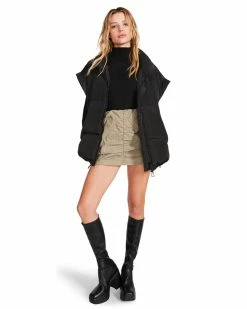 STEVEMADDEN MELVA PARACHUTE SKIRT OLIVE Women's Clothing