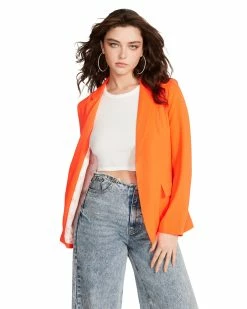 STEVEMADDEN Women's Clothing PAYTON BLAZER ORANGE