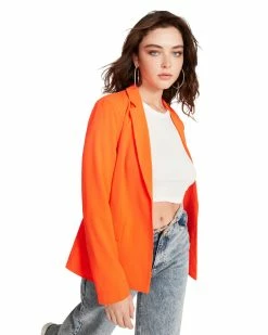 STEVEMADDEN Women's Clothing PAYTON BLAZER ORANGE
