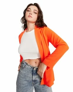 STEVEMADDEN Women's Clothing PAYTON BLAZER ORANGE