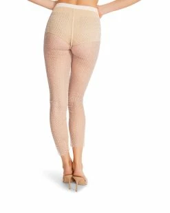 SteveMadden MESH RHINESTONE PANTS IVORY