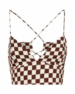 STEVEMADDEN 3-PIECE CHECKERED SET BROWN