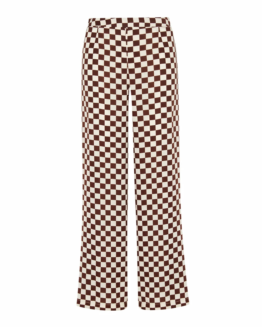 STEVEMADDEN 3-PIECE CHECKERED SET BROWN