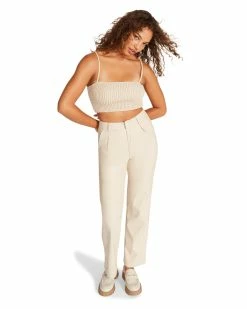 STEVEMADDEN Women's Clothing ABBY PANT IVORY