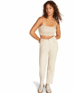 STEVEMADDEN Women's Clothing ABBY PANT IVORY
