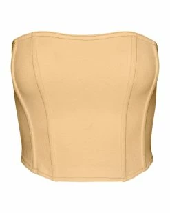 STEVEMADDEN Women's Clothing BROOKS TOP TAN