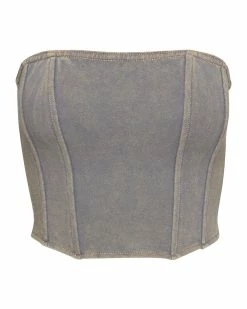 STEVEMADDEN BROOKS TOP GREY Women's Clothing