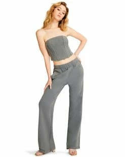 STEVEMADDEN Women's Clothing BROOKS PANT GREY