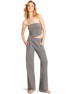 STEVEMADDEN Women's Clothing BROOKS PANT GREY