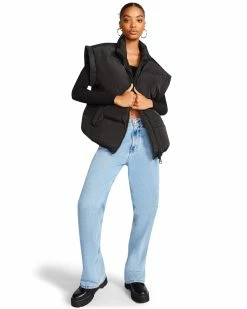 STEVEMADDEN LEIA VEST BLACK Women's Clothing