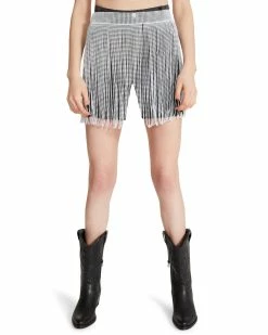 STEVEMADDEN RHINESTONE FRINGE BELT WHITE Women's Clothing