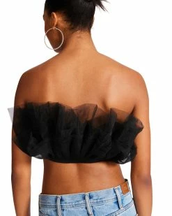 STEVEMADDEN Women's Clothing ELAINE TOP BLACK