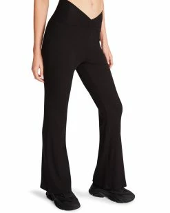 STEVEMADDEN Women's Clothing CROSSOVER PANTS BLACK