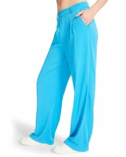 STEVEMADDEN Women's Clothing PLEATED TROUSERS BLUE