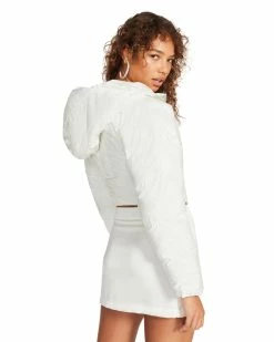STEVEMADDEN CORSET PUFFER JACKET WHITE Women's Clothing