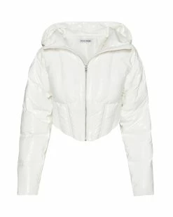 STEVEMADDEN CORSET PUFFER JACKET WHITE Women's Clothing