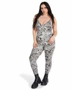 STEVEMADDEN ALYSSA CATSUIT BLACK/WHITE