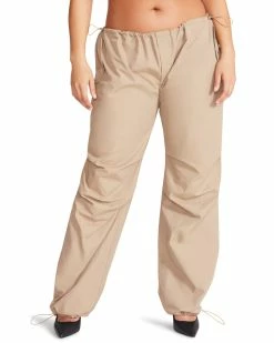 STEVEMADDEN PIA PARACHUTE PANT KHAKI Women's Clothing