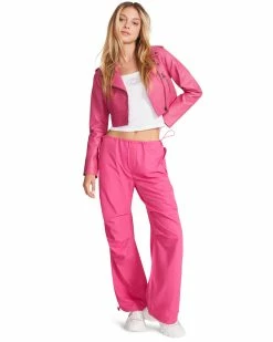 STEVEMADDEN PIA PARACHUTE PANT PINK Women's Clothing