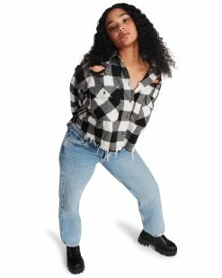 STEVEMADDEN Women's Clothing SAMMI TOP BLACK