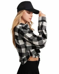 STEVEMADDEN Women's Clothing SAMMI TOP BLACK