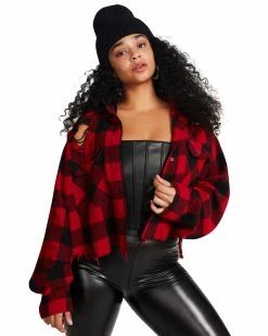 STEVEMADDEN Women's Clothing SAMMI TOP RED