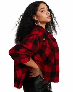 STEVEMADDEN Women's Clothing SAMMI TOP RED