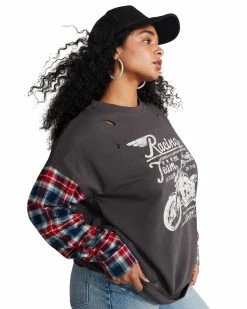 STEVEMADDEN Women's Clothing JAMI TOP BLACK