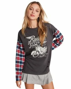 STEVEMADDEN Women's Clothing JAMI TOP BLACK