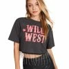 STEVEMADDEN Women's Clothing WESTIE TOP BLACK
