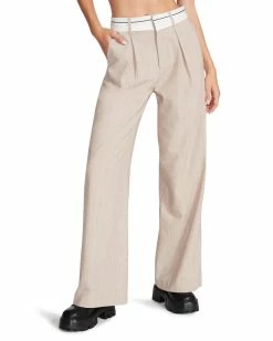 STEVEMADDEN IZZIE TROUSER LIGHT TAUPE Women's Clothing