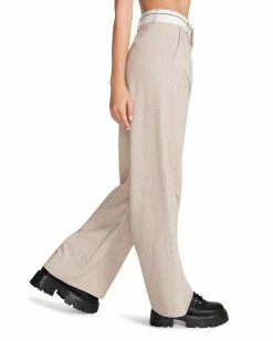 STEVEMADDEN IZZIE TROUSER LIGHT TAUPE Women's Clothing