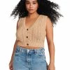 STEVEMADDEN CORY SWEATER VEST BEIGE