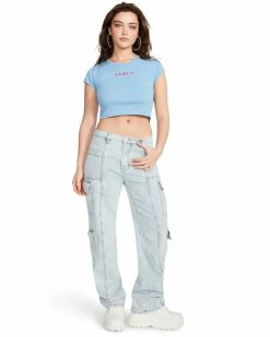 STEVEMADDEN KYLEN CARGO JEANS DENIM FABRIC Women's Clothing