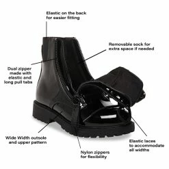 STEVEMADDEN AROCKK BLACK PATENT Kids'