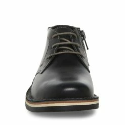 STEVEMADDEN BHARKEEN BLACK LEATHER
