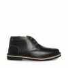 STEVEMADDEN BHARKEEN BLACK LEATHER
