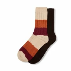 STEVEMADDEN SUPER SOFT STRIPED CREW TAN MULTI Accessories