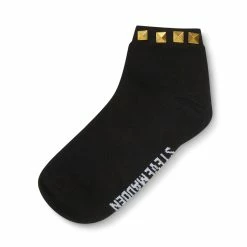 STEVEMADDEN STUD TRIMMED ANKLET BLACK Accessories