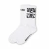 STEVEMADDEN BLOCK LOGO CREW SOCK WHITE