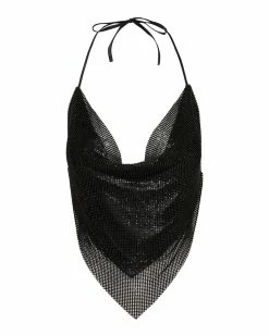 SteveMadden BARELY THERE RHINESTONE HALTER BLACK Women's Clothing